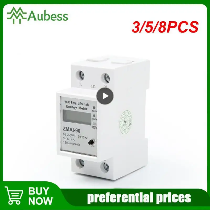 3/5/8PCS Smart Energy Meter Smart Life Wifi Power Consumption Kwh Meter Single Phase Din Rail Support Alexa Google Home
3/5/8PCS Smart Energy Meter Smart Life Wifi Power Consumption Kwh Meter Single Phase Din Rail Support Alexa Google Home