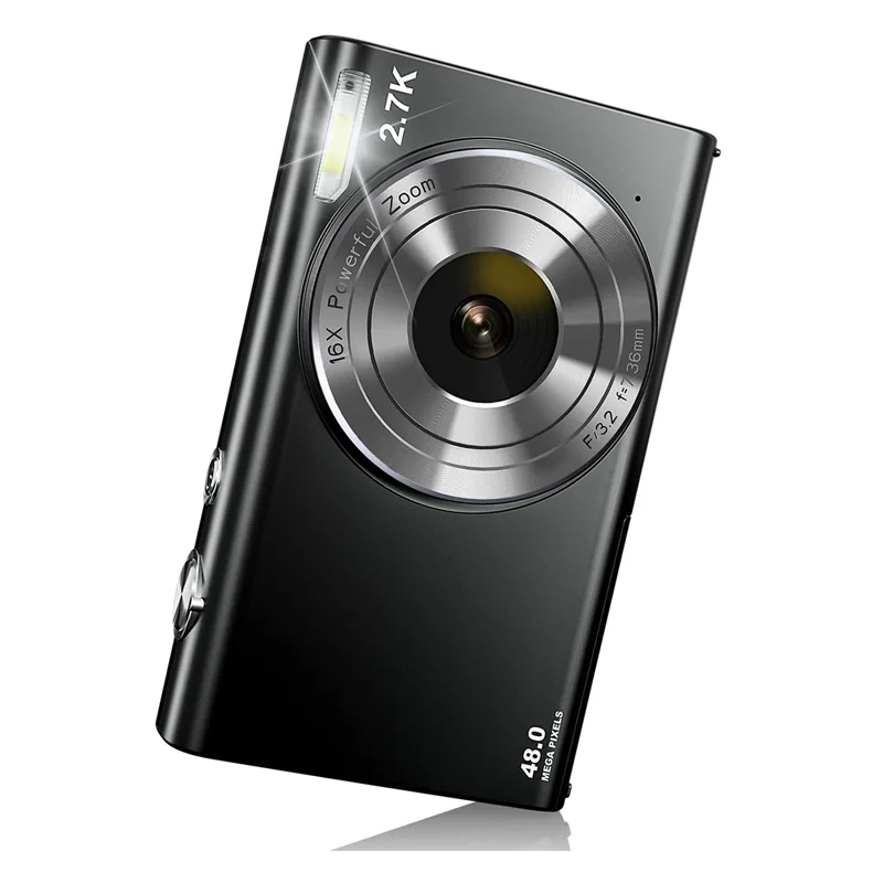 Digital Camera with Auto Focus, 2.7K 48MP Vlogging Camera with 2.8 Inch Large Screen Stylish Camera for Teens-Black
Digital Camera with Auto Focus, 2.7K 48MP Vlogging Camera with 2.8 Inch Large Screen Stylish Camera for Teens-Black