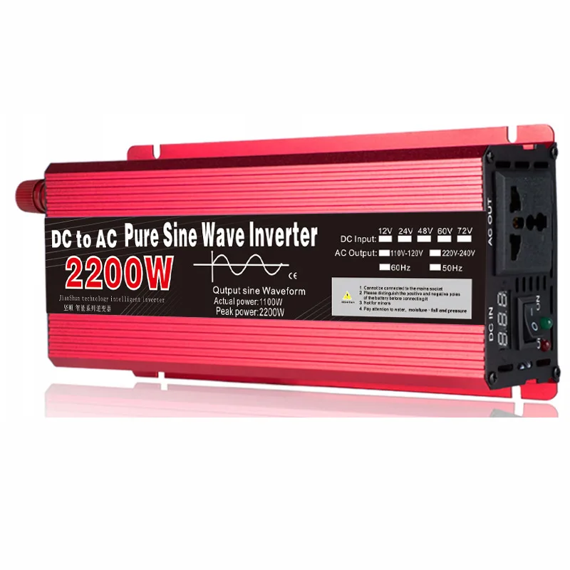 1000W/1600W/2200W/3000W DC 12V/24V To AC 110V/220V Portable Car Power Inverter Charger Converter Adapter Universal Socket
1000W/1600W/2200W/3000W DC 12V/24V To AC 110V/220V Portable Car Power Inverter Charger Converter Adapter Universal Socket