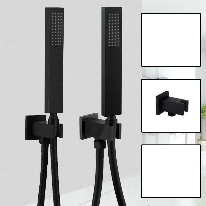Wall Mount Bathroom Shower Faucets Rain Waterfall Concealed Black Shower System Bathtub Mixer Taps With Handshower Bath Spray
Wall Mount Bathroom Shower Faucets Rain Waterfall Concealed Black Shower System Bathtub Mixer Taps With Handshower Bath Spray