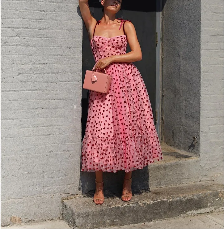 Midi Dress Pink Spaghetti Strap Chiffon Sweet Princes Holiday Kawaii Young Women Ball Gown Vestido Strawberry Sexy Fashion Aline
Midi Dress Pink Spaghetti Strap Chiffon Sweet Princes Holiday Kawaii Young Women Ball Gown Vestido Strawberry Sexy Fashion Aline