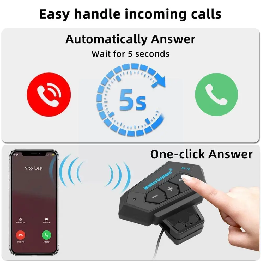Wireless Helmet Bluetooth Headset Anti-interference Black Handfree Motorcycle Music Player Speaker Earphone Microphone M6y9
Wireless Helmet Bluetooth Headset Anti-interference Black Handfree Motorcycle Music Player Speaker Earphone Microphone M6y9
