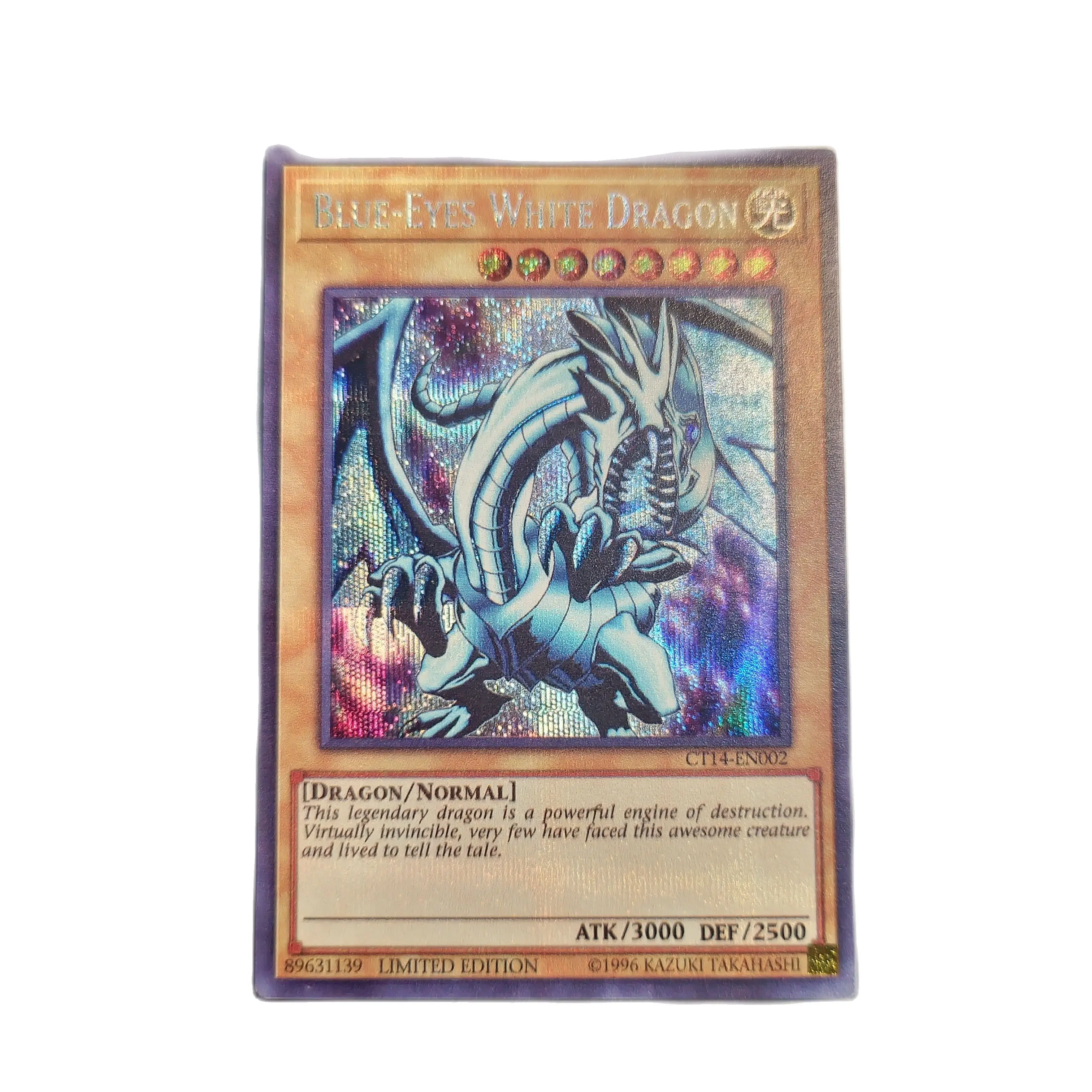 Редкая фотография Yu-Gi-Oh Secret, белый дракон с голубыми глазами, детский подарок, коллекционные карточки, игрушки (не оригинальные)
Редкая фотография Yu-Gi-Oh Secret, белый дракон с голубыми глазами, детский подарок, коллекционные карточки, игрушки (не оригинальные)