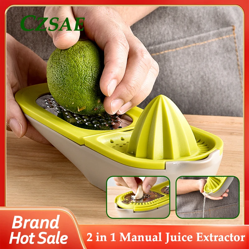 2 In 1 Creative Multifunctional Manual Juicer Fruit and Vegetable Grinder Lemon / Orange / Watermelon / Garlic Kitchen Gadgets
2 In 1 Creative Multifunctional Manual Juicer Fruit and Vegetable Grinder Lemon / Orange / Watermelon / Garlic Kitchen Gadgets