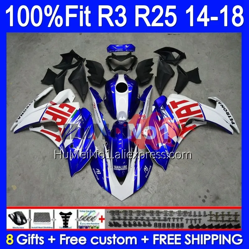 Injection For YAMAHA YZF R3 R25 R3 R 25 YZF-R3 YZFR25 55No.26 YZF-R25 YZFR3 2014 2015 2016 2017 14 15 16 17 Fairing blue factory
Injection For YAMAHA YZF R3 R25 R3 R 25 YZF-R3 YZFR25 55No.26 YZF-R25 YZFR3 2014 2015 2016 2017 14 15 16 17 Fairing blue factory