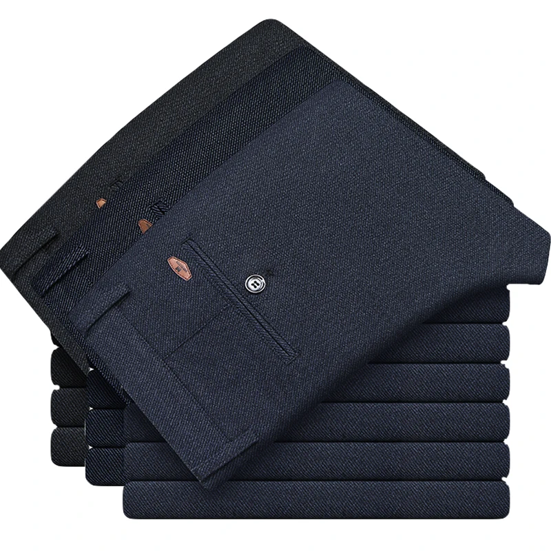 Business Casual Pants Men's Autumn Winter New Solid Color Suit Pants Male Elastic Straight Fashion Casual Work Trousers
Business Casual Pants Men's Autumn Winter New Solid Color Suit Pants Male Elastic Straight Fashion Casual Work Trousers