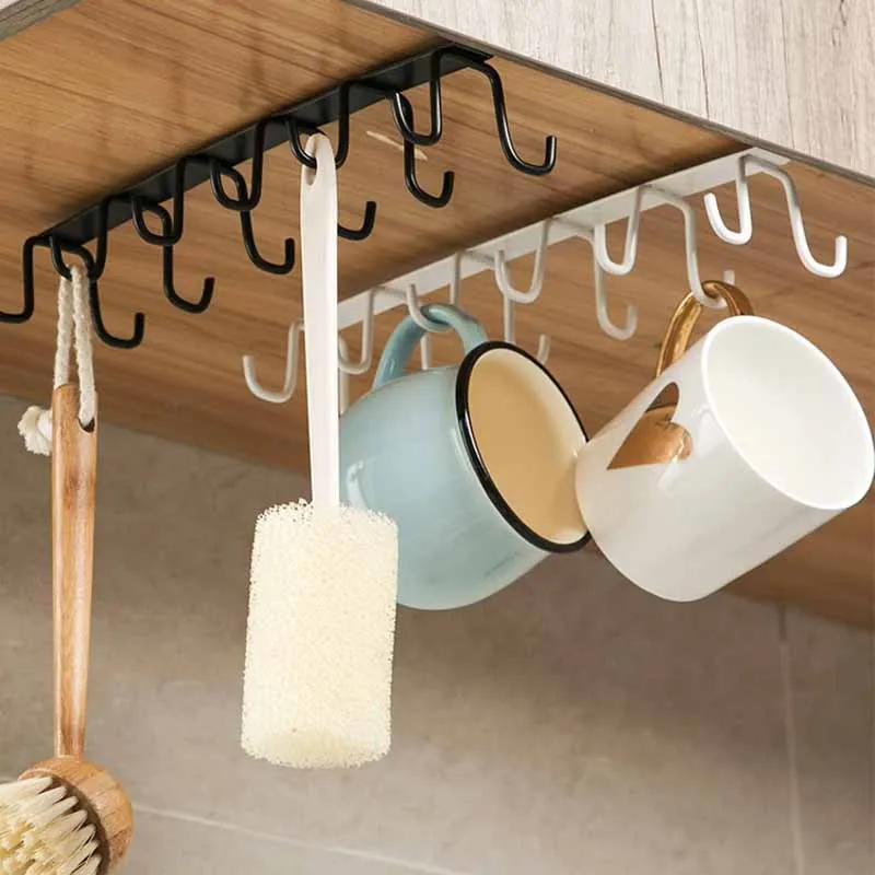Double-Row Kitchen Storage Hook Hanging Cup Towel Holder Punch-Free Wall Cabinet Hook Spatula Rack Cup Storage Wrought Iron Hook
Double-Row Kitchen Storage Hook Hanging Cup Towel Holder Punch-Free Wall Cabinet Hook Spatula Rack Cup Storage Wrought Iron Hook
