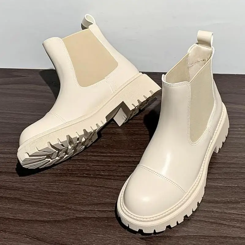 Women Chelsea Short Boots Autumn Platform Mid Heel Round Toe Booties Woman 2022 New Fashion Female Ankle Boots Botines De Mujer
Women Chelsea Short Boots Autumn Platform Mid Heel Round Toe Booties Woman 2022 New Fashion Female Ankle Boots Botines De Mujer