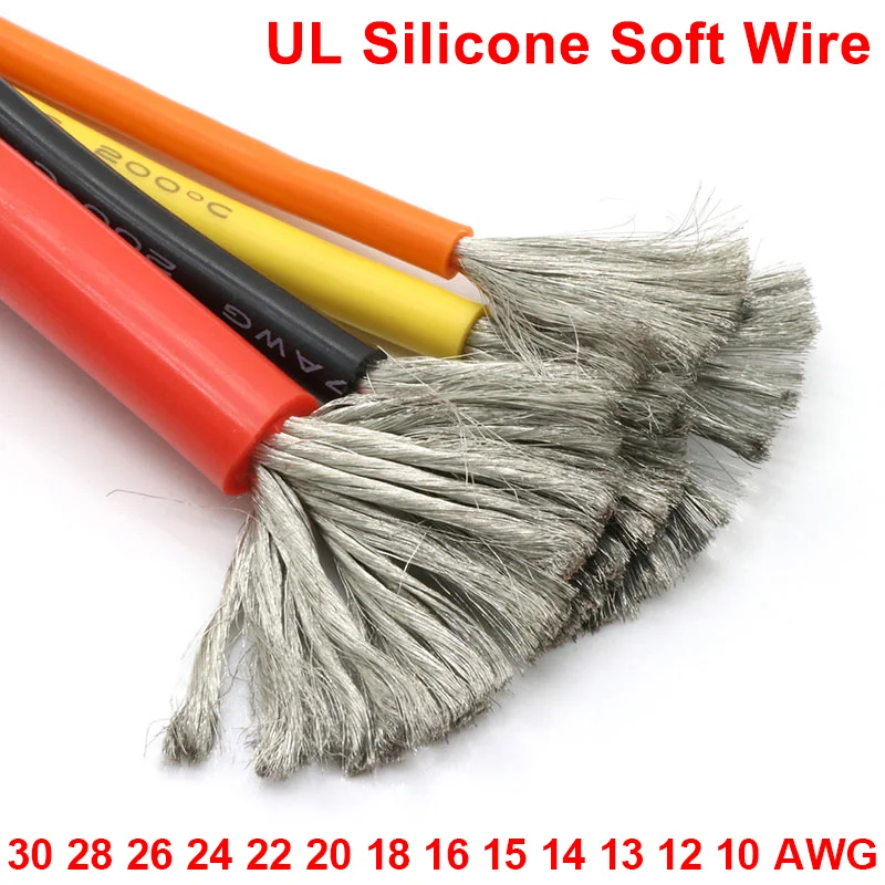 1M/5M Heat-resistant cable 30 28 26 24 22 20 18 16 15 14 13 12 10 AWG Ultra Soft Silicone Wire High Temperature Flexible Copper
1M/5M Heat-resistant cable 30 28 26 24 22 20 18 16 15 14 13 12 10 AWG Ultra Soft Silicone Wire High Temperature Flexible Copper