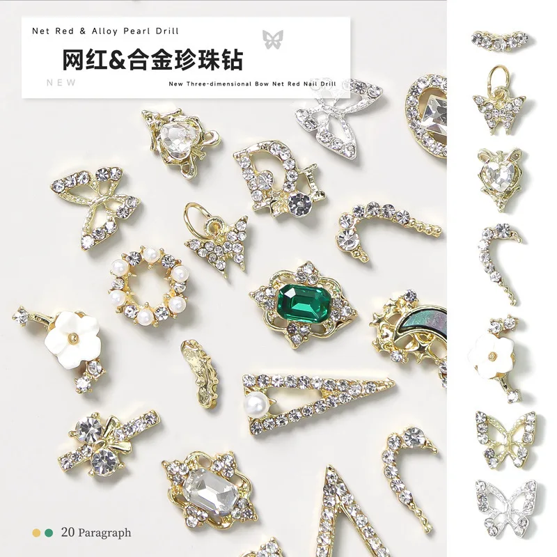10pcs 3D Luxury Metal Diamond Crystal Nail Art Charms Pearl Alloy Rhinestone Nail Jewelry Decoration DIY Manicure Gem Supplies
10pcs 3D Luxury Metal Diamond Crystal Nail Art Charms Pearl Alloy Rhinestone Nail Jewelry Decoration DIY Manicure Gem Supplies