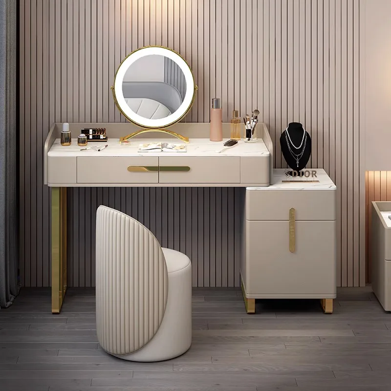 Solid wood slate dresser, light luxury bedroom, modern simple storage cabinet, makeup table
Solid wood slate dresser, light luxury bedroom, modern simple storage cabinet, makeup table