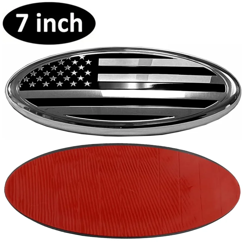 1x 7" Chrome Black American USA Flag Emblem Car Front Grille Rear Tailgate Oval Bage for Explorer F-150 F-250 F-350 Edge 
1x 7" Chrome Black American USA Flag Emblem Car Front Grille Rear Tailgate Oval Bage for Explorer F-150 F-250 F-350 Edge
