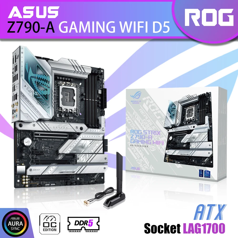 

New ASUS ROG STRIX Z790-A GAMING WIFI LGA1700 Motherboard DDR5 Mainboard 128G Support Intel 12th 13th Gen I5 I7 I9 Kit ATX RGB