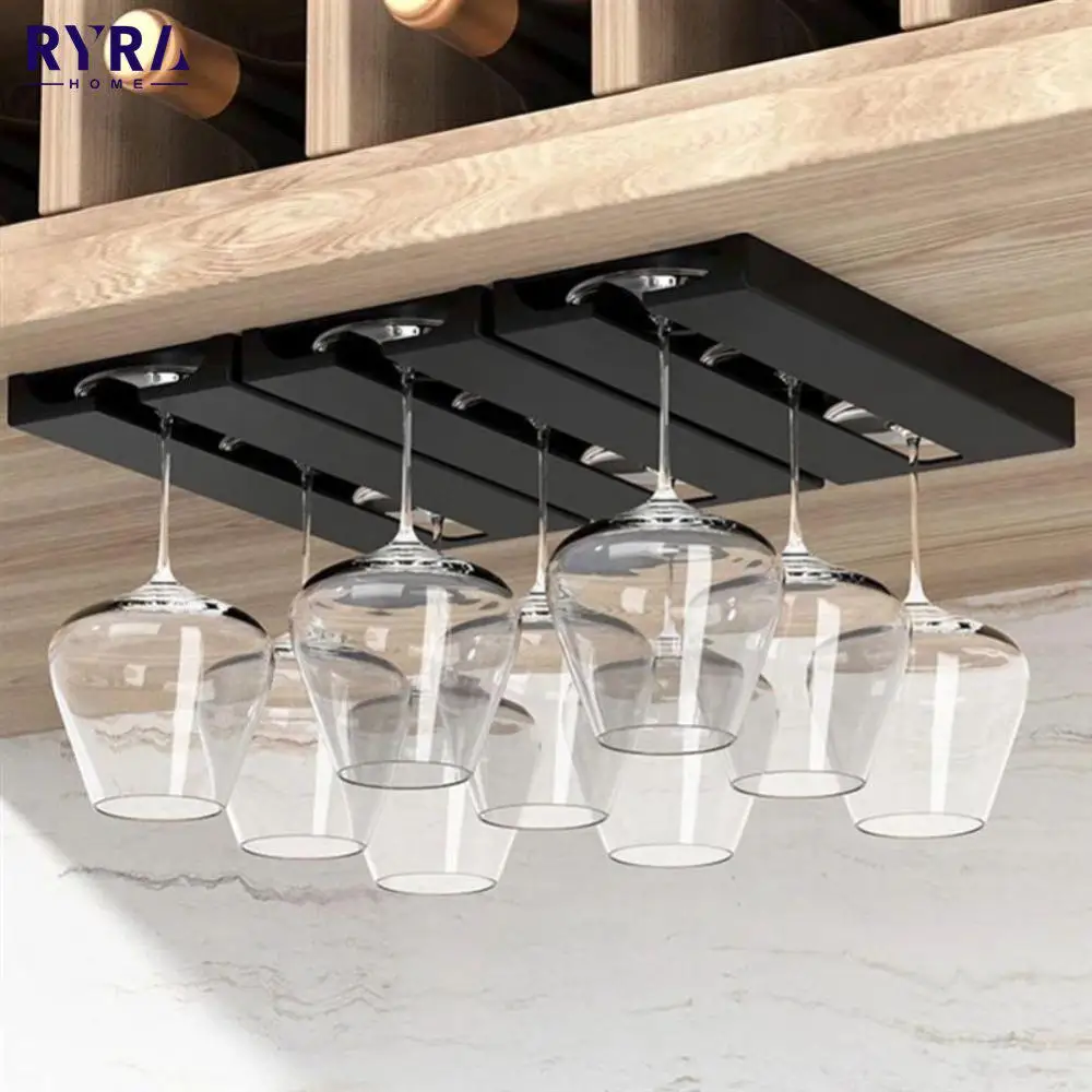 Kitchen Accessories Wall Mount Wine Glasses Holder Stemware Classification Hanging Glass Cup Rack Punch-free Cupboard Organizer
Kitchen Accessories Wall Mount Wine Glasses Holder Stemware Classification Hanging Glass Cup Rack Punch-free Cupboard Organizer