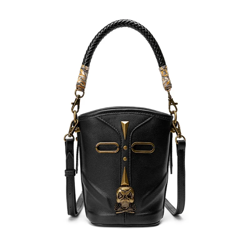 Chikage Steampunk Personality Bucket Bag Large Capacity Women's One-shoulder Bag Multi-function Lychee Pattern Cross-body Bag
Chikage Steampunk Personality Bucket Bag Large Capacity Women's One-shoulder Bag Multi-function Lychee Pattern Cross-body Bag