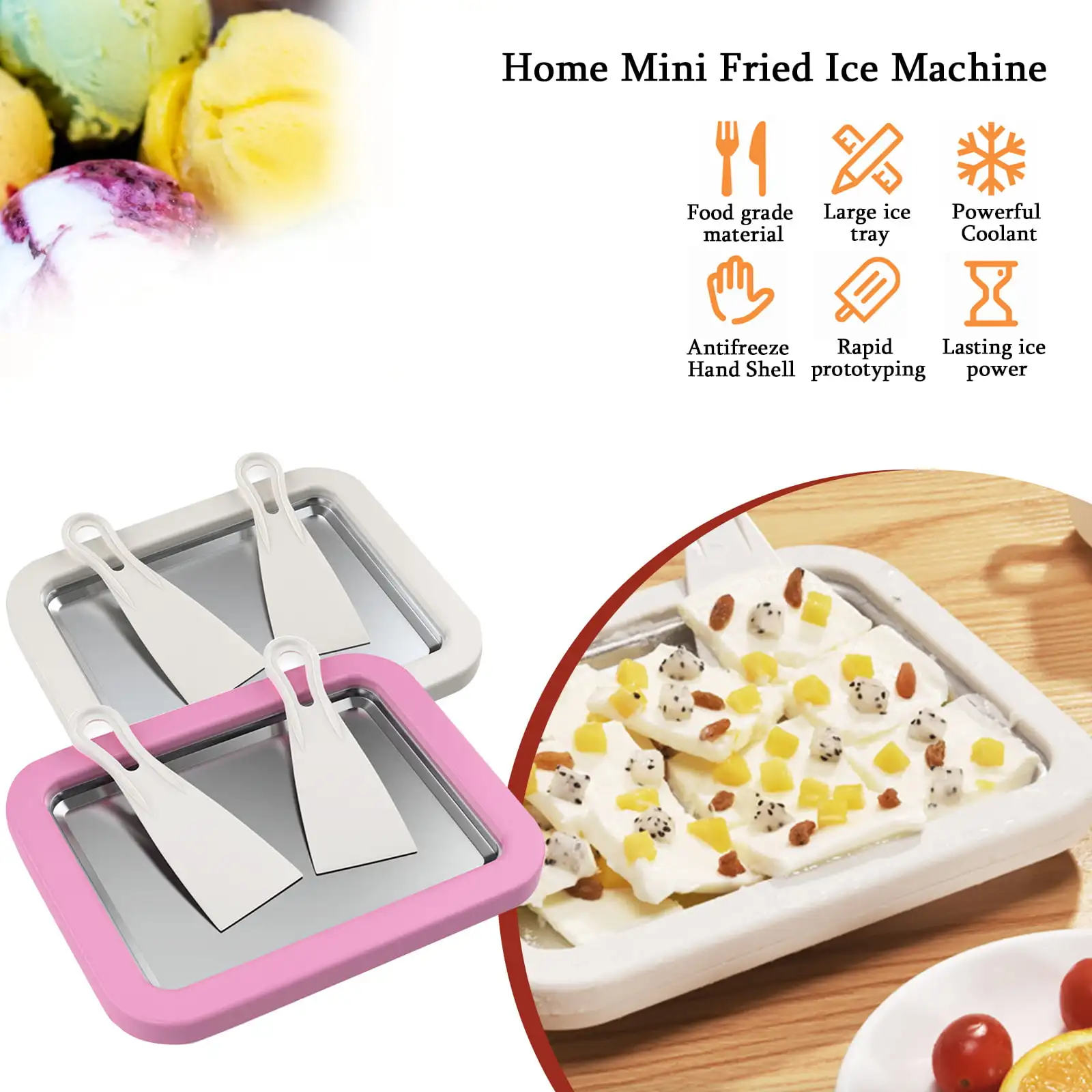 Ice Cream Roll Maker, Ice Cream Maker Pan, Rectangle Yogurt, Ice Roll Diy Maker Pan For Homemade Yogurt By
Ice Cream Roll Maker, Ice Cream Maker Pan, Rectangle Yogurt, Ice Roll Diy Maker Pan For Homemade Yogurt By