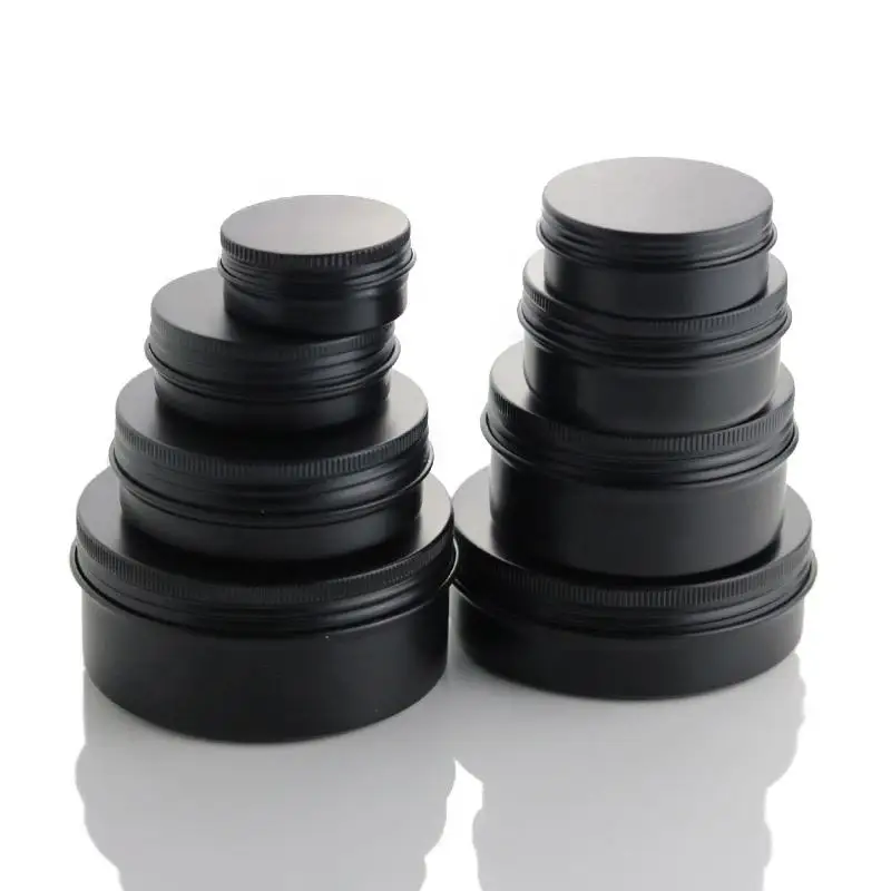 50/100Pcs Customize Logo 80g 100G 150g 200g 250G Matte Black Metal Tin Cans for With Sealed Screw Lids for Candle Spices Mint Tr
50/100Pcs Customize Logo 80g 100G 150g 200g 250G Matte Black Metal Tin Cans for With Sealed Screw Lids for Candle Spices Mint Tr