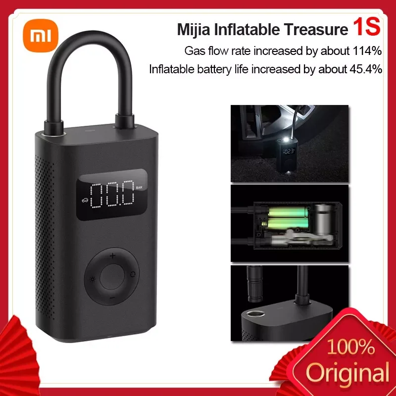 Xiaomi Mijia Inflatable Treasure 1S Portable Smart Digital Tire Pressure Detection Electric Inflator Pump For Bike Car Football
Xiaomi Mijia Inflatable Treasure 1S Portable Smart Digital Tire Pressure Detection Electric Inflator Pump For Bike Car Football