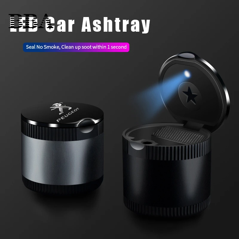 

Car Cigar Ashtray Holder for Peugeot 3008 408 508 207 2008 5008 308 307 206 406 407 103 107 208 306 205 4008 106 301 Accessories