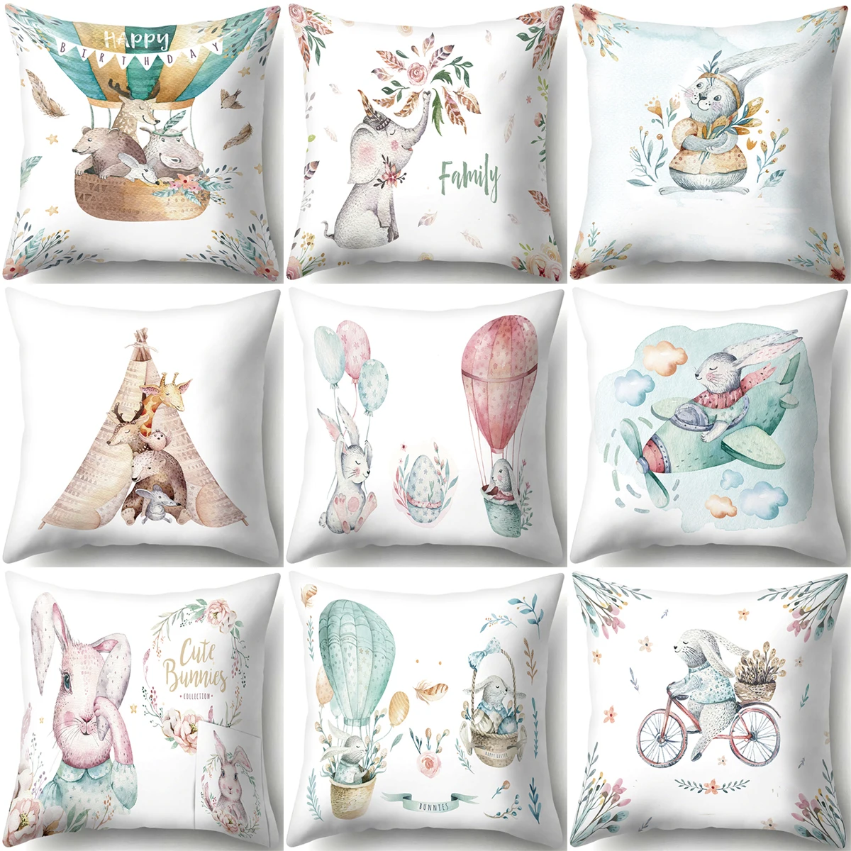 ZHENHE Cartoon Animal Happy Life Pillow Case Home Decoration Cushion Cover Bedroom Sofa Decor Pillow Cover 18x18 Inch
ZHENHE Cartoon Animal Happy Life Pillow Case Home Decoration Cushion Cover Bedroom Sofa Decor Pillow Cover 18x18 Inch