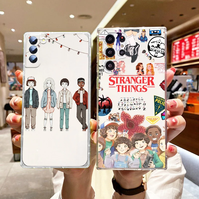 Stranger Things Phone Case For Samsung S8 S9 S10 S20 S21 S22 Plus 4G S10e 5G Lite Ultra FE Transparent luxury Silicone Soft Back
Stranger Things Phone Case For Samsung S8 S9 S10 S20 S21 S22 Plus 4G S10e 5G Lite Ultra FE Transparent luxury Silicone Soft Back