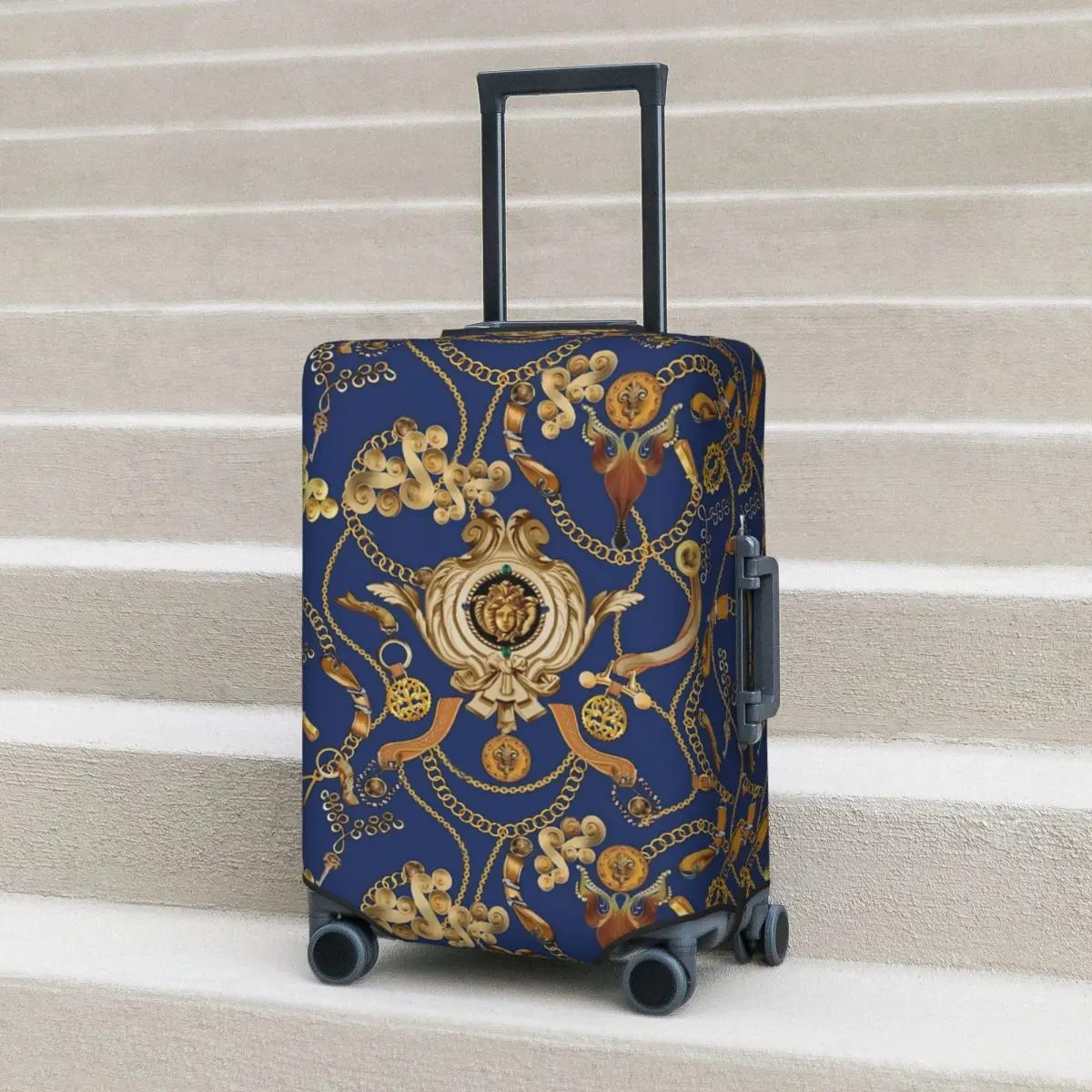 Golden Chain Suitcase Cover Retro Baroque Business Protection Vacation Fun Luggage Supplies
Golden Chain Suitcase Cover Retro Baroque Business Protection Vacation Fun Luggage Supplies