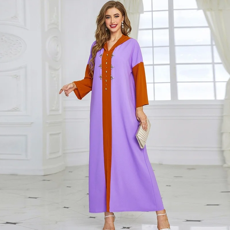Spring Hooded Long Dress Diamond Patchwork Muslim Moroccan Arab Dress Robe Ramadan 2022 Caftan Dubai Turkey Shipping
Spring Hooded Long Dress Diamond Patchwork Muslim Moroccan Arab Dress Robe Ramadan 2022 Caftan Dubai Turkey Shipping