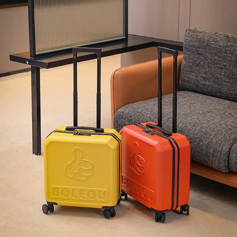 New 18 inch carry-on luggage female small lightweight trolley suitcase fashion pull rod box boarding children's travel suitcase
New 18 inch carry-on luggage female small lightweight trolley suitcase fashion pull rod box boarding children's travel suitcase