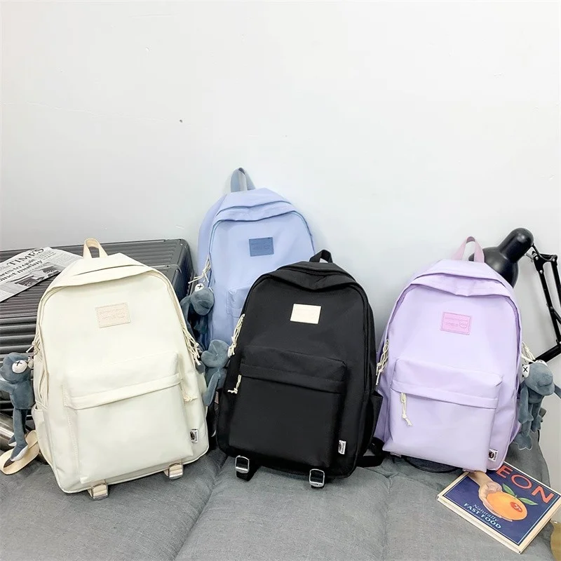 Нейлоновый женский рюкзак, милые школьные ранцы для девочек, однотонные милые дамские рюкзаки, вместительный женский дорожный рюкзак, 2022
Нейлоновый женский рюкзак, милые школьные ранцы для девочек, однотонные милые дамские рюкзаки, вместительный женский дорожный рюкзак, 2022