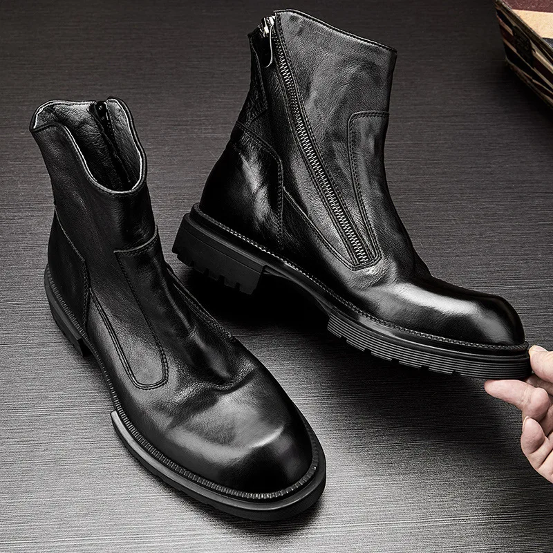 Short Boots Mens High Quality Genuine Leather Chelsea Boots male autumn winter British retro men shoes cowhide cowboy boots mens
Short Boots Mens High Quality Genuine Leather Chelsea Boots male autumn winter British retro men shoes cowhide cowboy boots mens