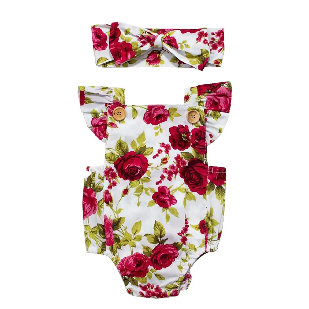 Romper Child Girls Clothes Flower Jumpsuit Romper Bodysuit With Headband Outfits Set Summer Clothes for Infant Toddler
Romper Child Girls Clothes Flower Jumpsuit Romper Bodysuit With Headband Outfits Set Summer Clothes for Infant Toddler