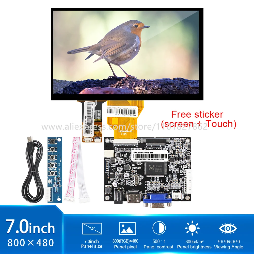 High sales 7 Inch 50 pins RGB BM070BS2-K30 LCD screen panel With touch panel Control board 800*480 For Portable navigator LCD
High sales 7 Inch 50 pins RGB BM070BS2-K30 LCD screen panel With touch panel Control board 800*480 For Portable navigator LCD
