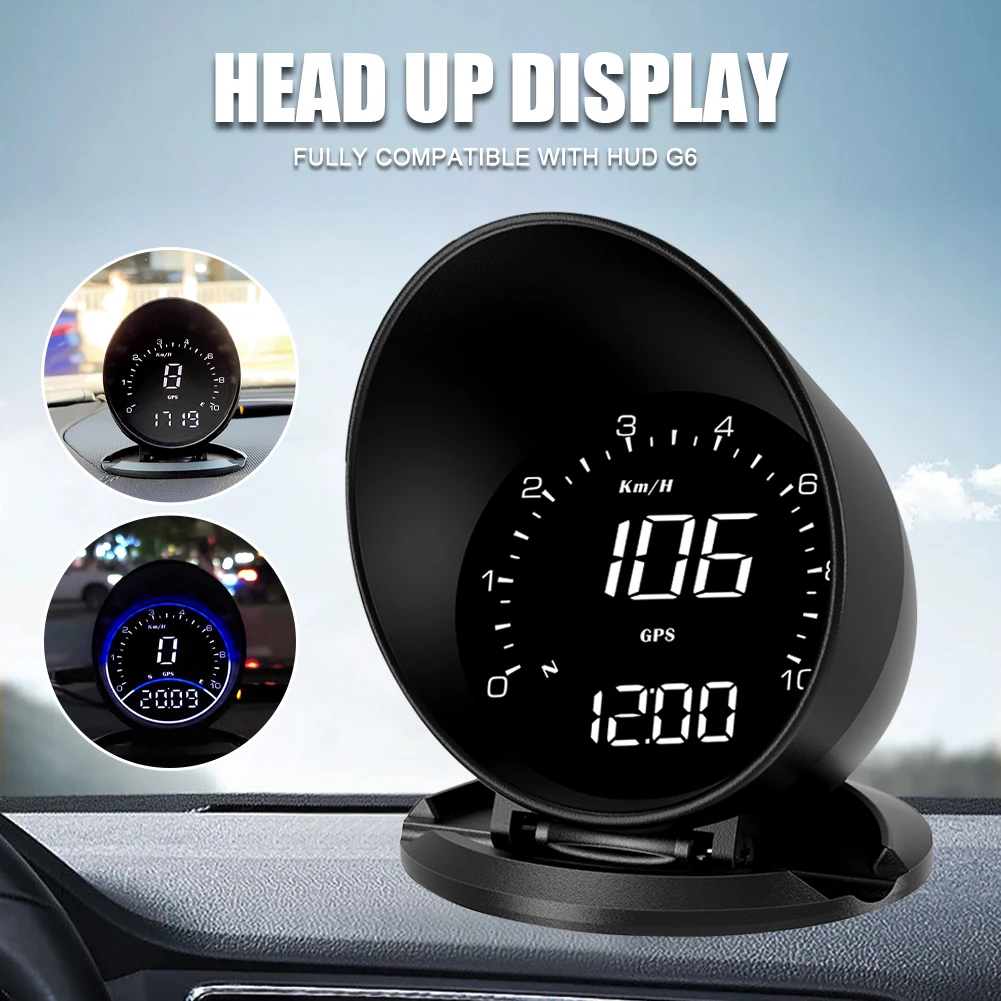 

G6 GPS HUD Car Head Up Display Universal Speedometer Windscreen Projector USB Powered Overspeed Alarm Fatigue Driving Reminder