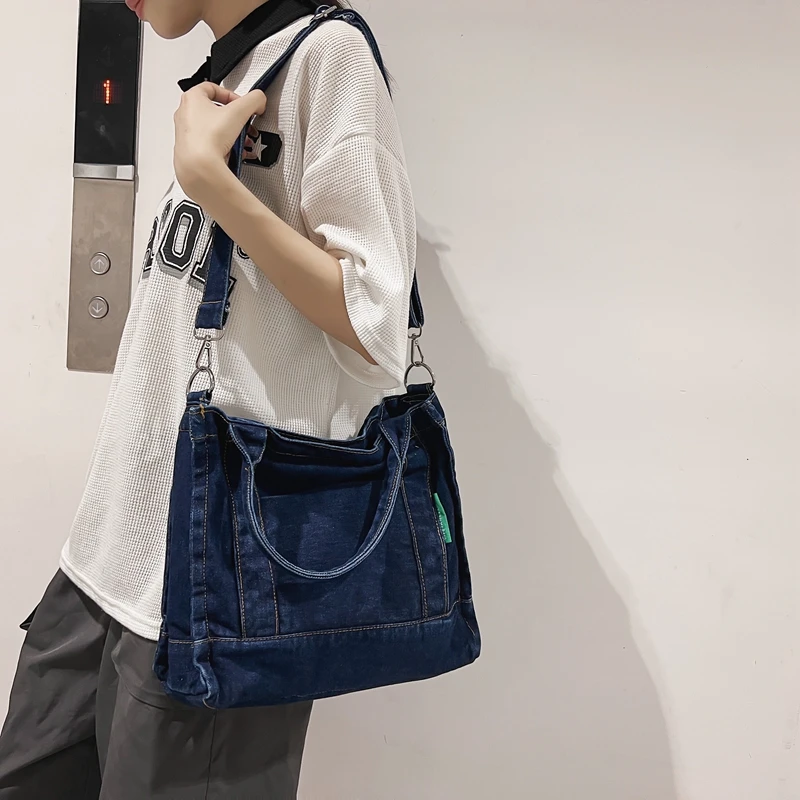 Denim Tote Bags For Women Trend Cool Girl Shoulder Bag Shopper Bag Commuter Eco Bag Korean Canvas Messenger Bag Y2K Satchel Sac
Denim Tote Bags For Women Trend Cool Girl Shoulder Bag Shopper Bag Commuter Eco Bag Korean Canvas Messenger Bag Y2K Satchel Sac