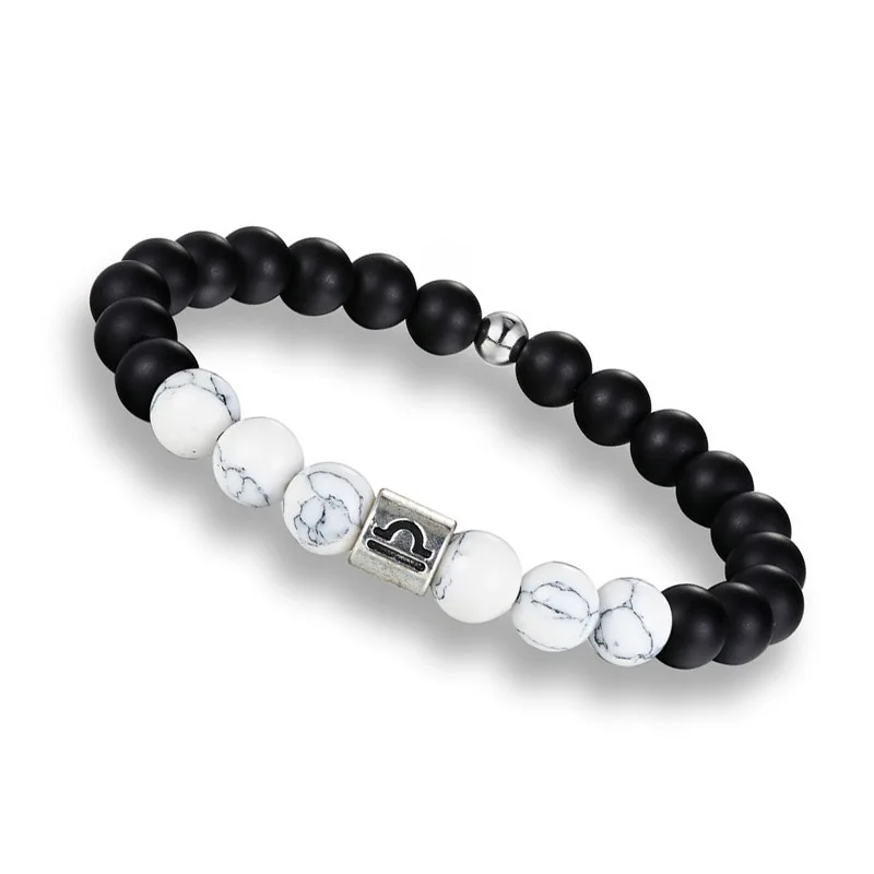 12 Zodiac Signs 8mm Matte Stone White Elastic Beads Bracelets Vintage Constellation Horoscope Bracelets Jewelry For Men Women
12 Zodiac Signs 8mm Matte Stone White Elastic Beads Bracelets Vintage Constellation Horoscope Bracelets Jewelry For Men Women