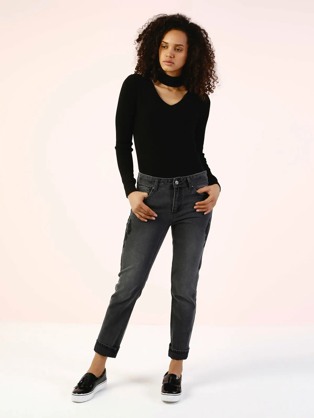 Colins Woman 892 Forehead Slim Boyfriend Fit Low Rise Crop Leg Jean Gray Pants women's trousers women's pants for Trousers women pa
Colins Woman 892 Forehead Slim Boyfriend Fit Low Rise Crop Leg Jean Gray Pants women's trousers women's pants for Trousers women pa