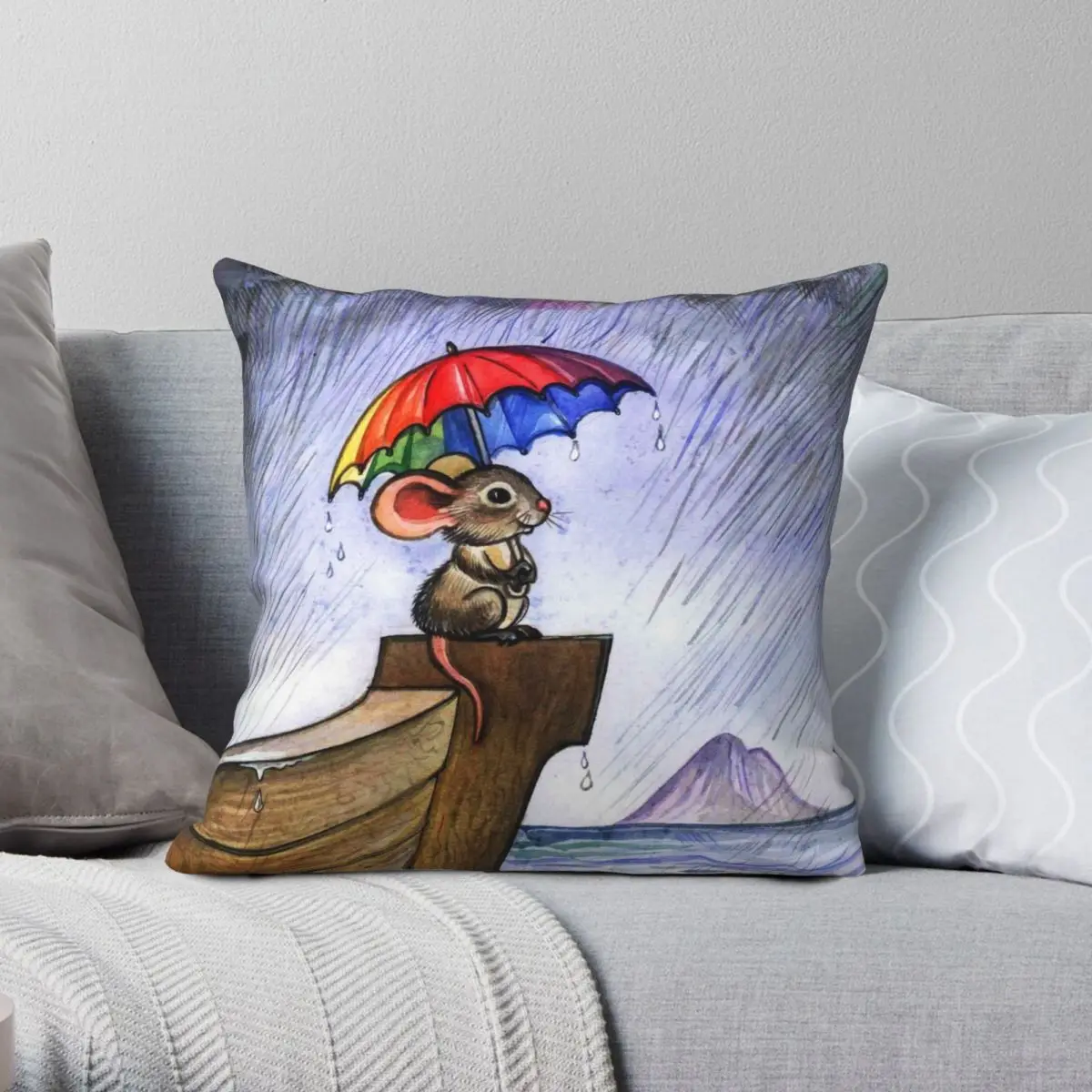 Little Rainbow Mouse Pillowcase Polyester Linen Pattern Zip Decor Pillow Case Game Room Bed Car Chair Cushion Cover
Little Rainbow Mouse Pillowcase Polyester Linen Pattern Zip Decor Pillow Case Game Room Bed Car Chair Cushion Cover