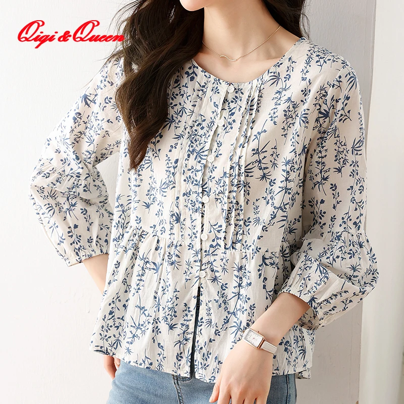 Новые модные офисные Блузы Qiqi & queen с цветочным принтом в Корейском стиле, повседневные рубашки 2023, винтажные топы, элегантные шифоновые женские блузки
Новые модные офисные Блузы Qiqi & queen с цветочным принтом в Корейском стиле, повседневные рубашки 2023, винтажные топы, элегантные шифоновые женские блузки