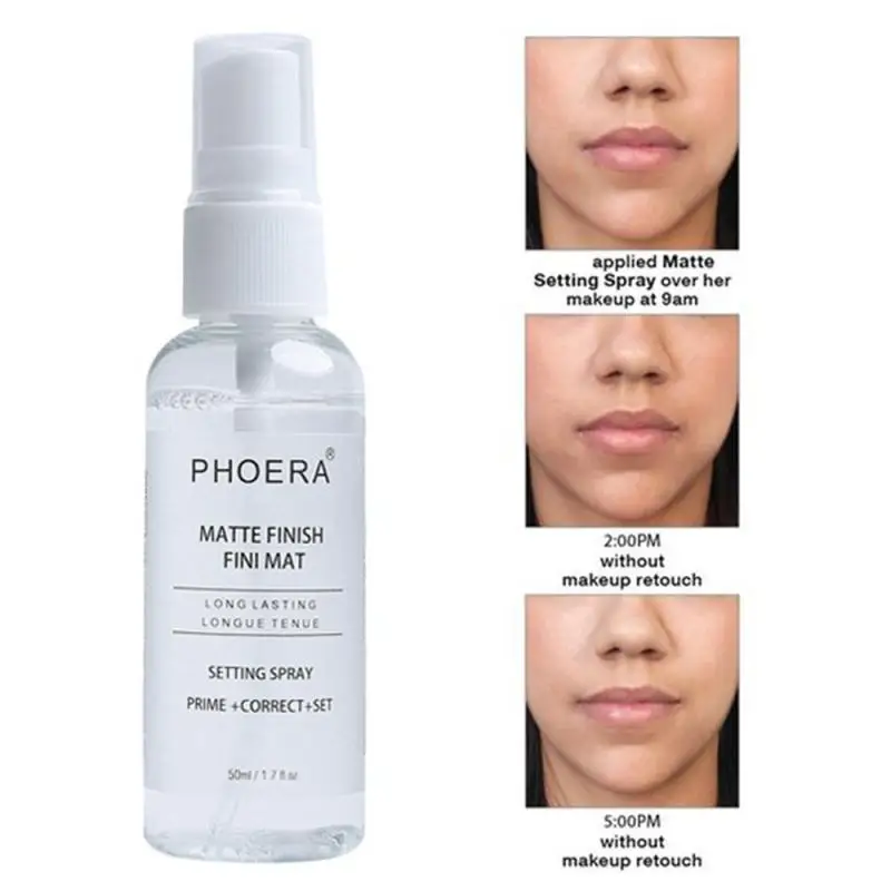 

PHOERA 50ml Matte Makeup Setting Spray Face Base Primer Make Up Hydrate Moisturizing Oil Control Foundation Fixer Makeup Spray