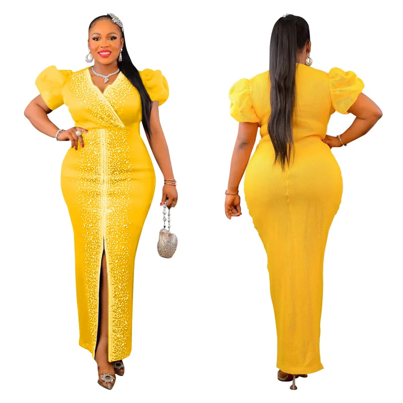African Dresses for Women Summer Autumn African V-neck Short Sleeve Polyester Black Blue Red Yellow Long Dress Maxi Dress
African Dresses for Women Summer Autumn African V-neck Short Sleeve Polyester Black Blue Red Yellow Long Dress Maxi Dress
