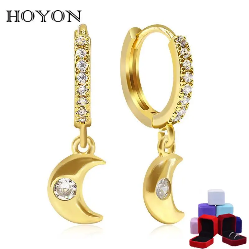 HOYON Oil Drip Brass 18K Drop Moon Earrings for Women 2022 Jewelry Micro Set Zircon Simple Christmas Earrings Free Shipping
HOYON Oil Drip Brass 18K Drop Moon Earrings for Women 2022 Jewelry Micro Set Zircon Simple Christmas Earrings Free Shipping
