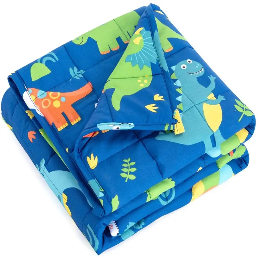 Kids Weighted Blanket 3lbs Soft Cotton Weighted Blanket for Toddler Blue Dinosaur 36x48 inches
Kids Weighted Blanket 3lbs Soft Cotton Weighted Blanket for Toddler Blue Dinosaur 36x48 inches