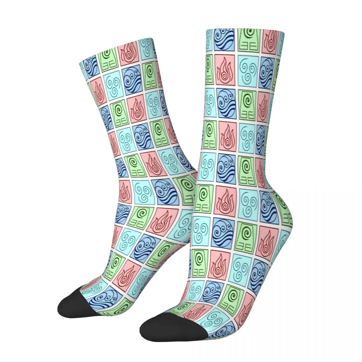 

The Four Elements Avatar The Last Airbender Socks Male Mens Women Winter Stockings Polyester