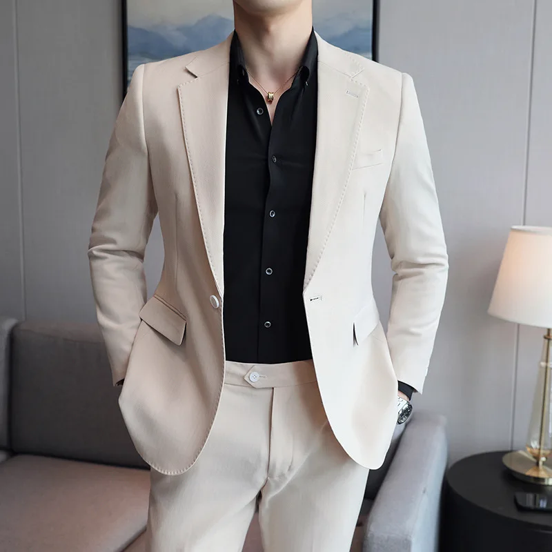 Leisure Suit Suit Men's Korean Version Slim Trend Business Formal Small Suit British Style Groom's Wedding Dress Mens Clothes
Leisure Suit Suit Men's Korean Version Slim Trend Business Formal Small Suit British Style Groom's Wedding Dress Mens Clothes
