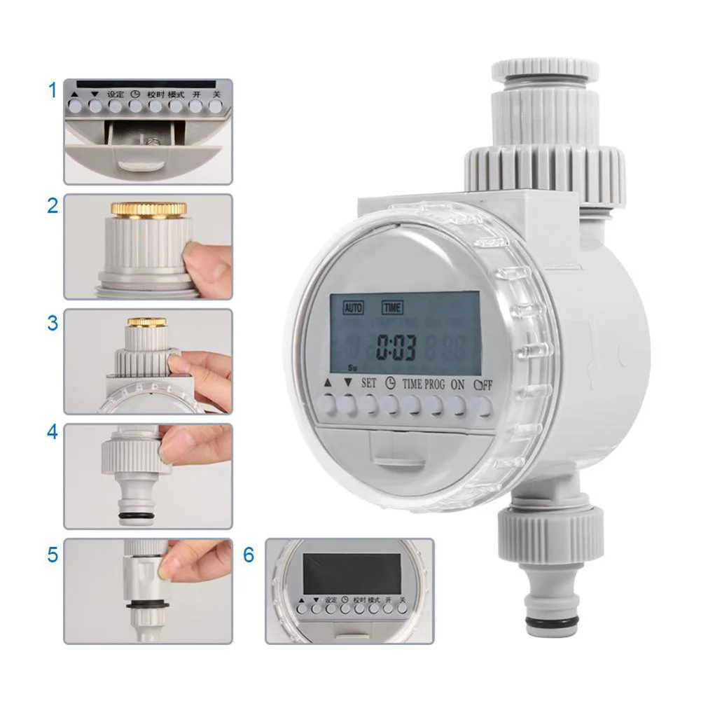 Water Timer LCD Screen For Garden Irrigation Automatic Watering Solar Batteries Rechargeable Irrigation Timer Controller System
Water Timer LCD Screen For Garden Irrigation Automatic Watering Solar Batteries Rechargeable Irrigation Timer Controller System