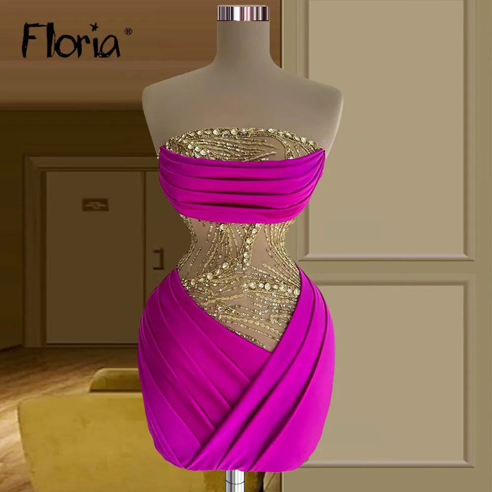Gold Beaded Sexy Short Prom Gowns Women Pleated Sleeveless Cocktail Dress Plus Size Arabic Vestidos De Fiesta Pageant Dress
Gold Beaded Sexy Short Prom Gowns Women Pleated Sleeveless Cocktail Dress Plus Size Arabic Vestidos De Fiesta Pageant Dress
