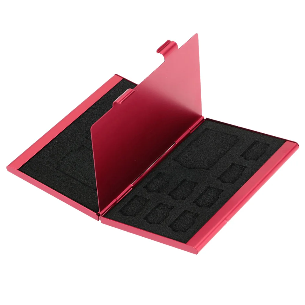 Red 12 in 1 Aluminum Storage Box Memory Card Case Holder Wallet Large Capacity For 4 * SD Micro SD SDHC SDXC MMC 8 * TF SIM Card
Red 12 in 1 Aluminum Storage Box Memory Card Case Holder Wallet Large Capacity For 4 * SD Micro SD SDHC SDXC MMC 8 * TF SIM Card