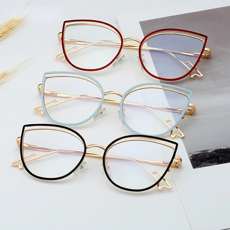 Anti Blue Light Eyeglasses for Women Fashion Cat Eye Metal Frame Luxury Designer Glasses Frame Woman Sexy Computer Goggles
Anti Blue Light Eyeglasses for Women Fashion Cat Eye Metal Frame Luxury Designer Glasses Frame Woman Sexy Computer Goggles