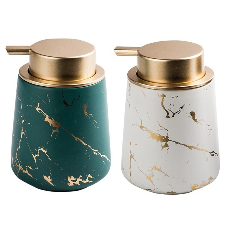 2 Pcs Imitate Marble Ceramic Hand Soap Dispenser,Portable Refillable Liquid Shampoo & Lotion Jar,400Ml,Green & White
2 Pcs Imitate Marble Ceramic Hand Soap Dispenser,Portable Refillable Liquid Shampoo & Lotion Jar,400Ml,Green & White