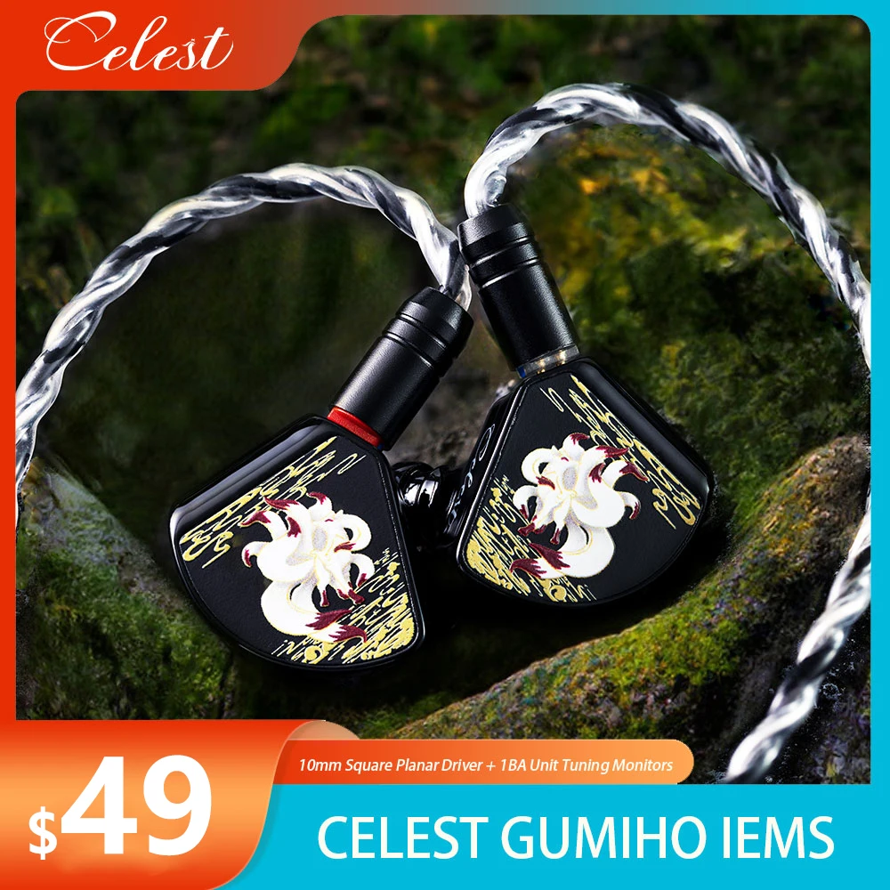 Celest Gumiho Wired Best Hifi In Ear IEMs Earphones 10mm Square Planar Driver + 1BA Unit Tuning Monitors with Detachable Cable
Celest Gumiho Wired Best Hifi In Ear IEMs Earphones 10mm Square Planar Driver + 1BA Unit Tuning Monitors with Detachable Cable